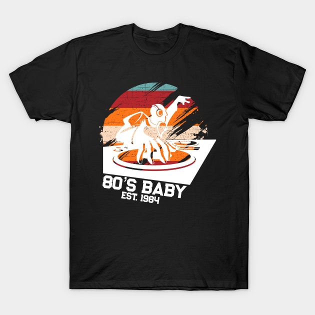 80's Baby Retro Music DJ Gift T-Shirt by TheAparrelPub